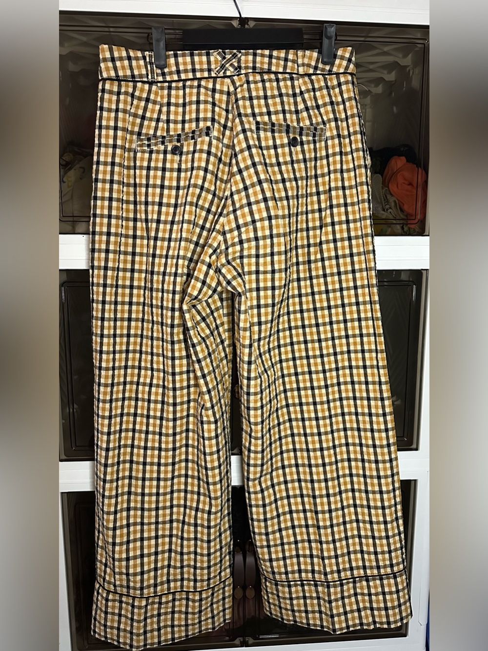 Maeve Checked Chinos in Mustard and Black - Picture 2 of 13